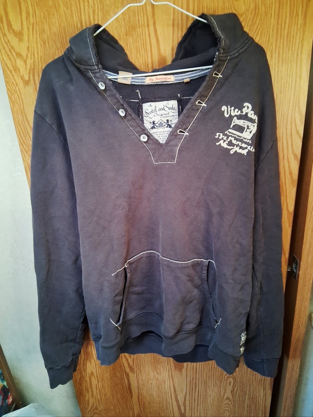Scotch & Soda Limited Edition 472/500 Button Up Hooded Sweatshirt Amsterdam XL